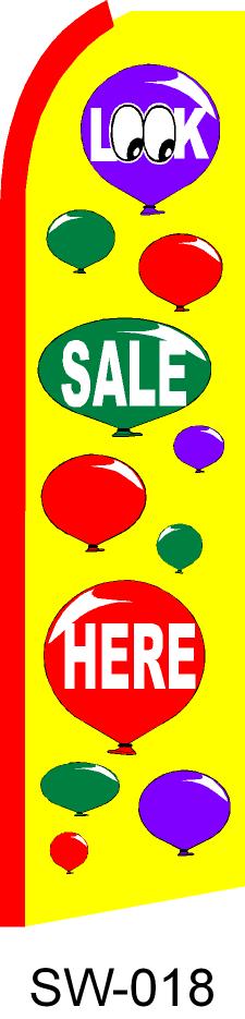LOOK SALE HERE dealer swooper feather banner sign flag - Click Image to Close